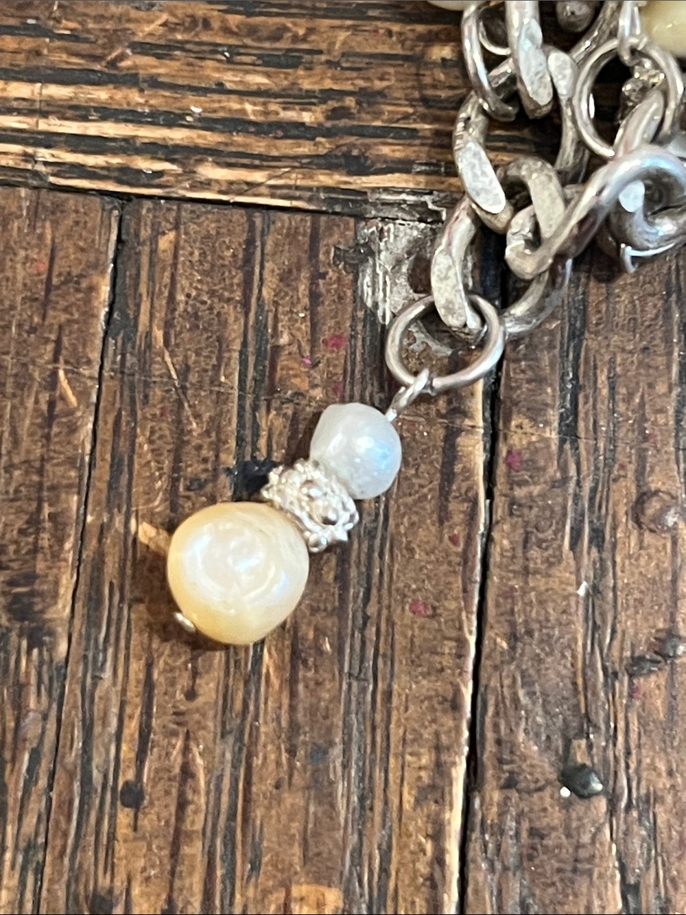 Artisan freshwater Pearl Charm Bracelet -cloisonné/enamel /milifori /charms - Picture 8 of 13